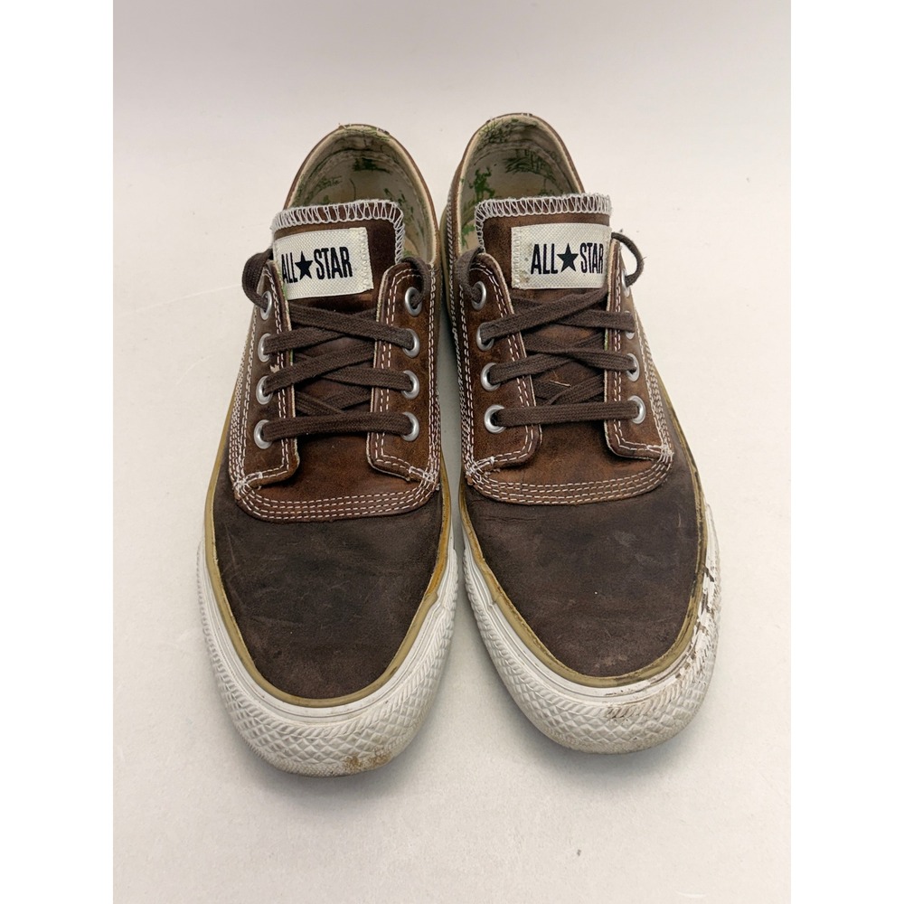 Converse All Star Brown Leather Low Top Sneakers 118992 Mens 8 Womens 10 - Picture 10 of 14